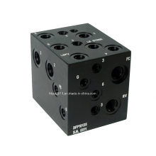 Black Anodized Aluminum CNC Machining Hydraulic Manifold Block